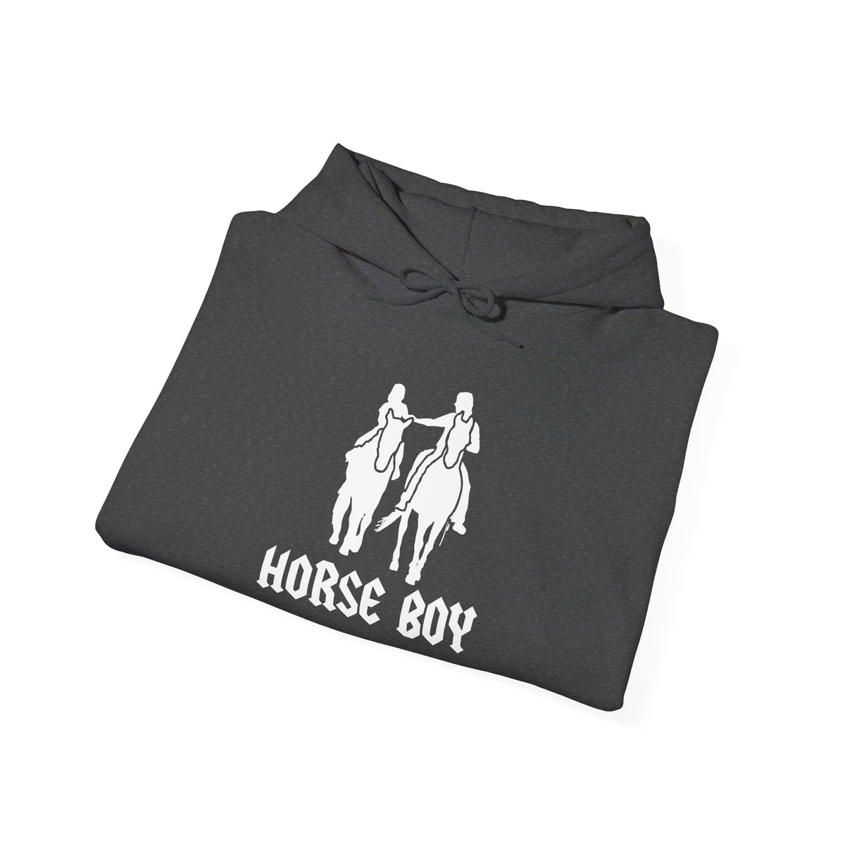 Horse Boy White Logo Hoodie