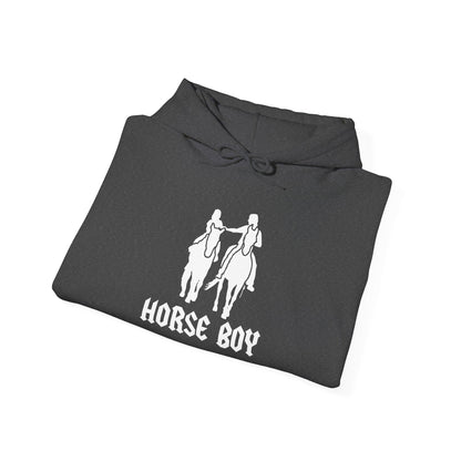 Horse Boy White Logo Hoodie