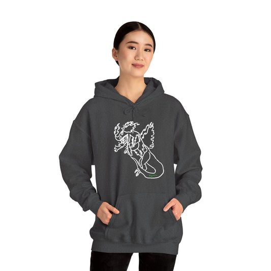 FireBlizzard - Designed by Kyrion age 7 - white - Unisex Heavy Blend™ Hooded Sweatshirt
