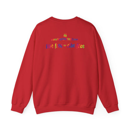 Live Free Ride Free Tie Dye Unisex Heavy Blend™ Crewneck Sweatshirt