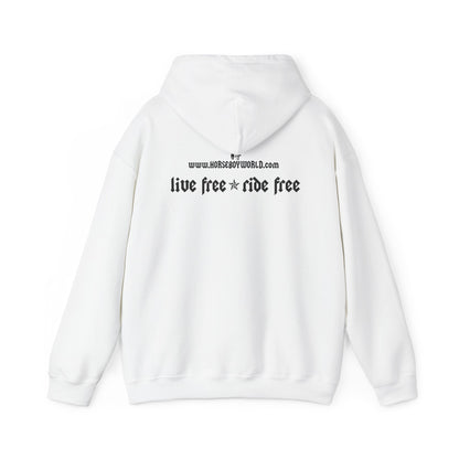 Horse Boy Black Logo Hoodie