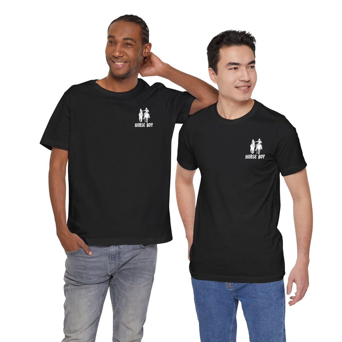 Horse Boy Small White Logo T-Shirt