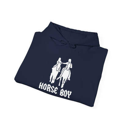 Horse Boy White Logo Hoodie