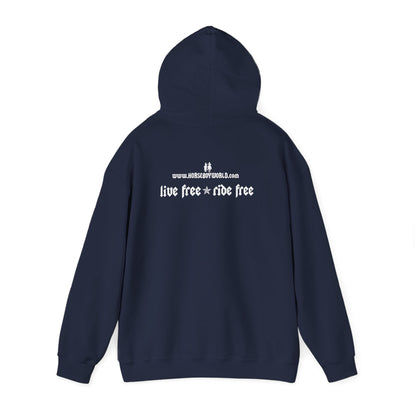 Horse Boy White Logo Hoodie