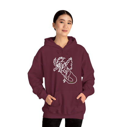 FireBlizzard - Designed by Kyrion age 7 - white - Unisex Heavy Blend™ Hooded Sweatshirt