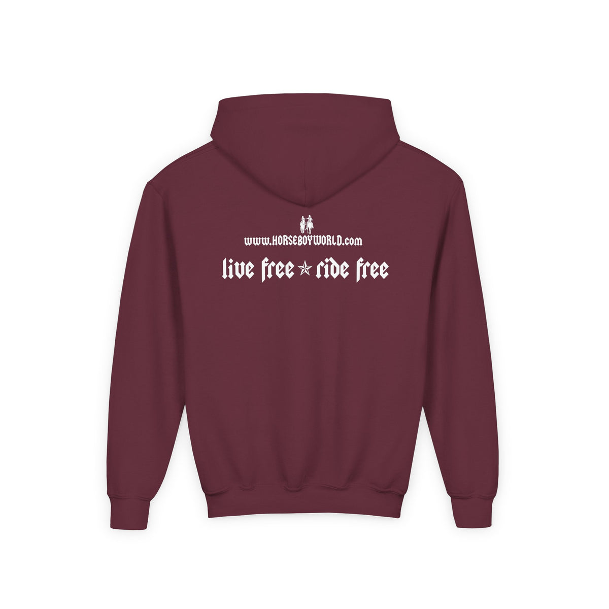 Live Free Ride Free - Youth Heavy Blend Hooded Sweatshirt