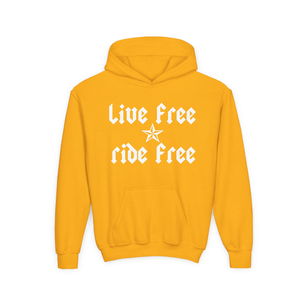 Live Free Ride Free - Youth Heavy Blend Hooded Sweatshirt