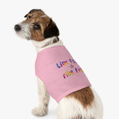Live Free Ride Free Tie Dye Pet Tank Top