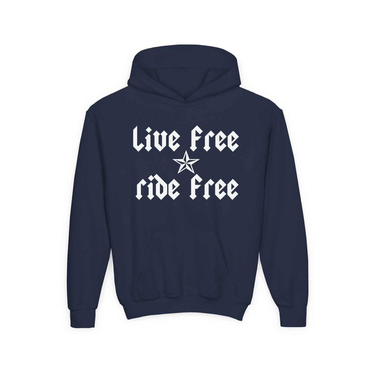 Live Free Ride Free - Youth Heavy Blend Hooded Sweatshirt