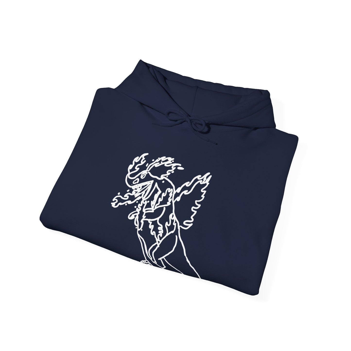 FireBlizzard - Designed by Kyrion age 7 - white - Unisex Heavy Blend™ Hooded Sweatshirt
