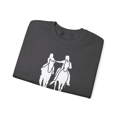 Horse Boy Logo White - Unisex Heavy Blend™ Crewneck Sweatshirt