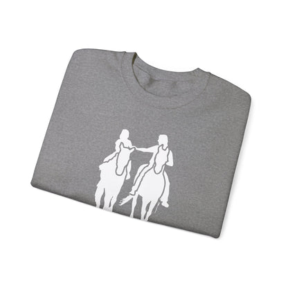 Horse Boy Logo White - Unisex Heavy Blend™ Crewneck Sweatshirt