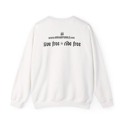 Live Free Ride Free - Dark Letters - Unisex Heavy Blend™ Crewneck Sweatshirt