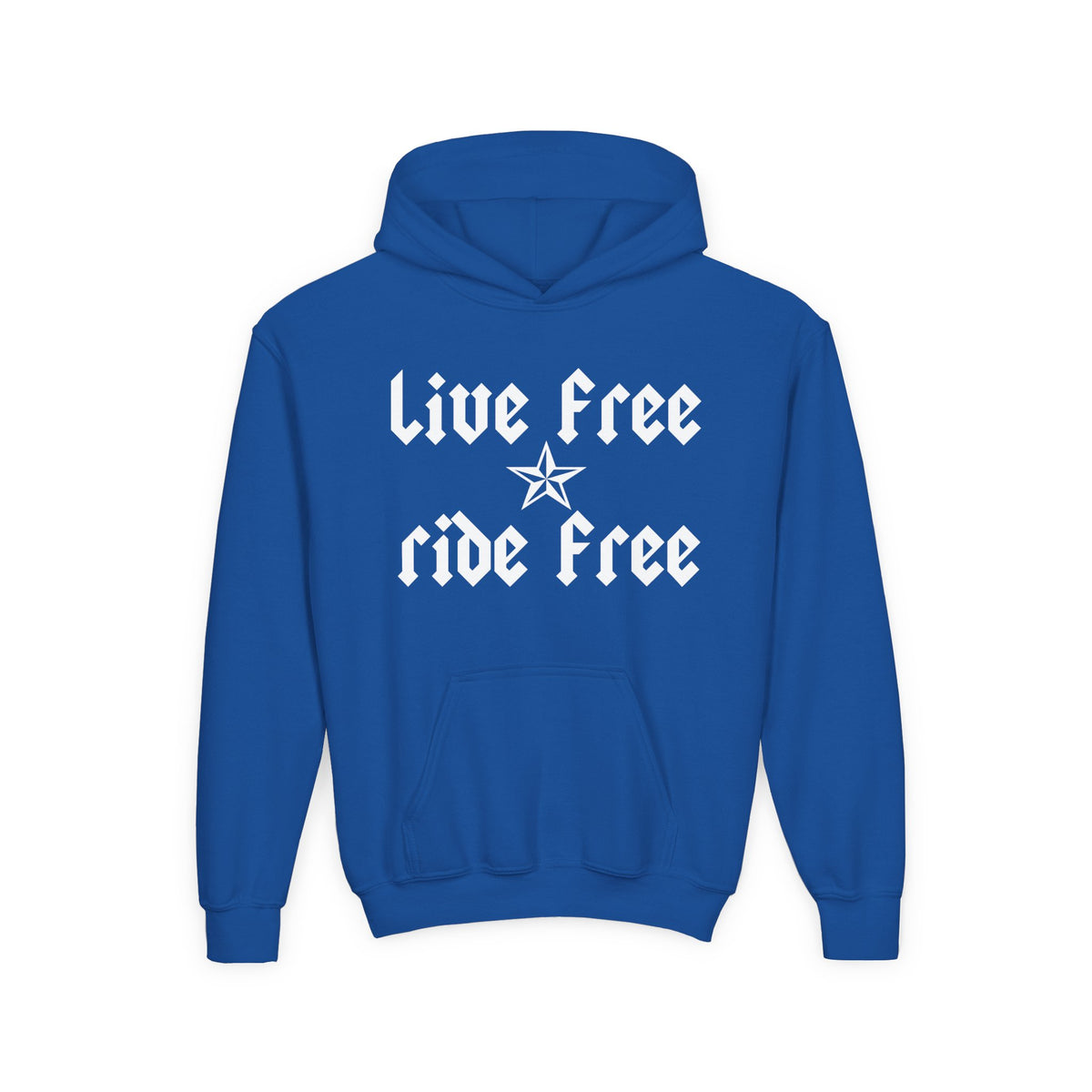 Live Free Ride Free - Youth Heavy Blend Hooded Sweatshirt