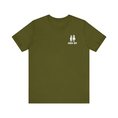 Horse Boy Small White Logo T-Shirt
