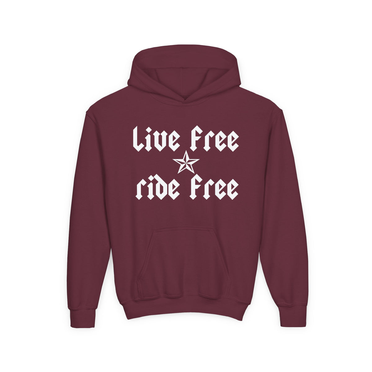 Live Free Ride Free - Youth Heavy Blend Hooded Sweatshirt