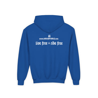 Live Free Ride Free - Youth Heavy Blend Hooded Sweatshirt