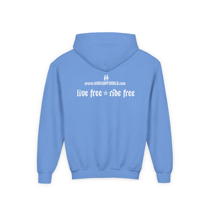 Live Free Ride Free - Youth Heavy Blend Hooded Sweatshirt