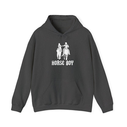 Horse Boy White Logo Hoodie
