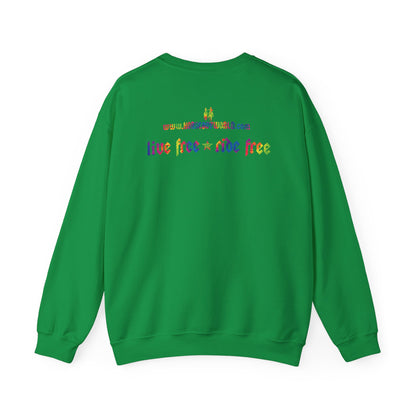 Live Free Ride Free Tie Dye Unisex Heavy Blend™ Crewneck Sweatshirt