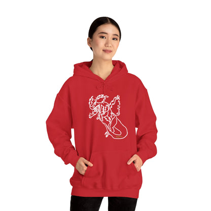FireBlizzard - Designed by Kyrion age 7 - white - Unisex Heavy Blend™ Hooded Sweatshirt