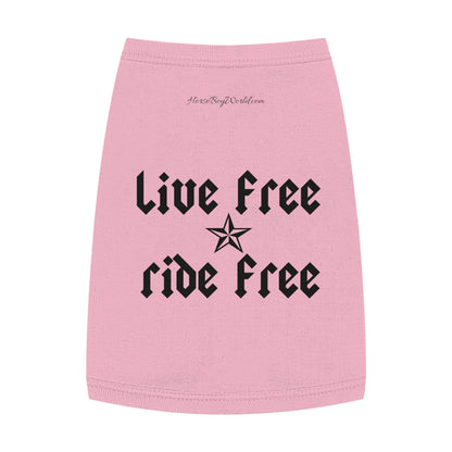 Live Free Ride Free Pet Tank Top