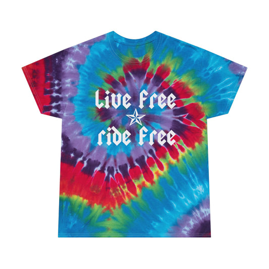 Live Free Ride Free - Tie-Dye Tee, Spiral