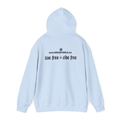 Horse Boy Black Logo Hoodie