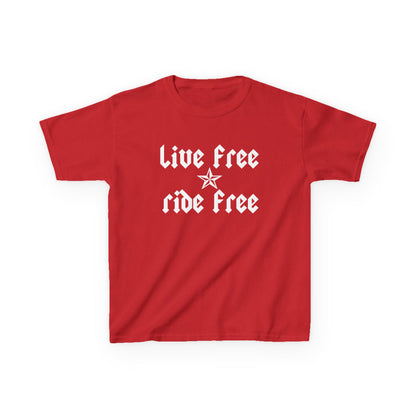 Live Free Ride Free - Kids Heavy Cotton™ Tee