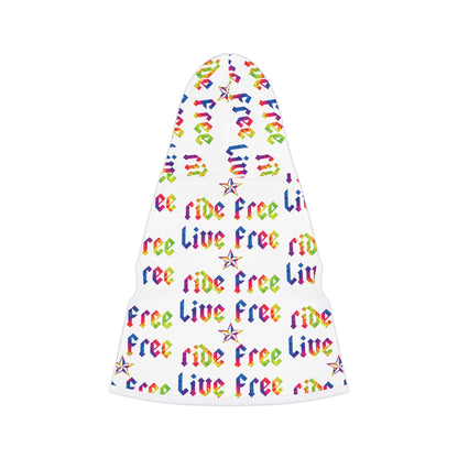 Live Free Ride Free Tie Dye Pet Hoodie
