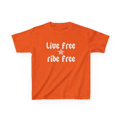 Live Free Ride Free - Kids Heavy Cotton™ Tee