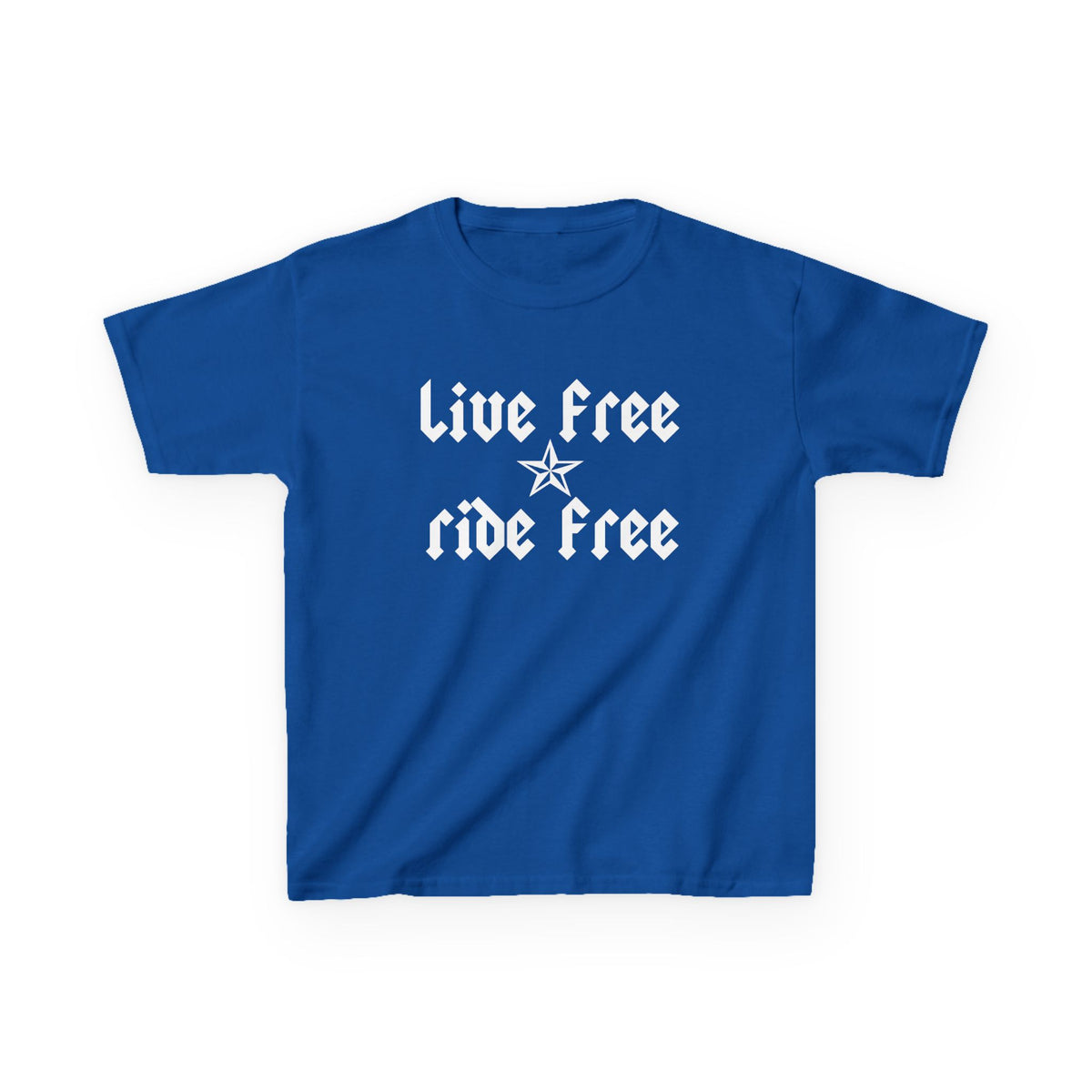 Live Free Ride Free - Kids Heavy Cotton™ Tee