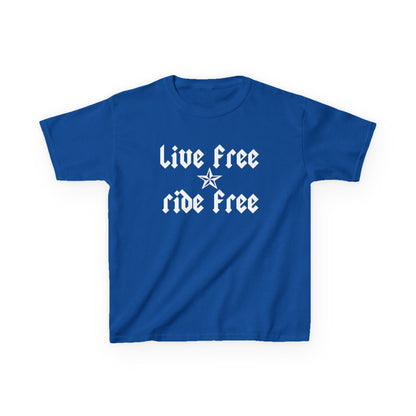 Live Free Ride Free - Kids Heavy Cotton™ Tee