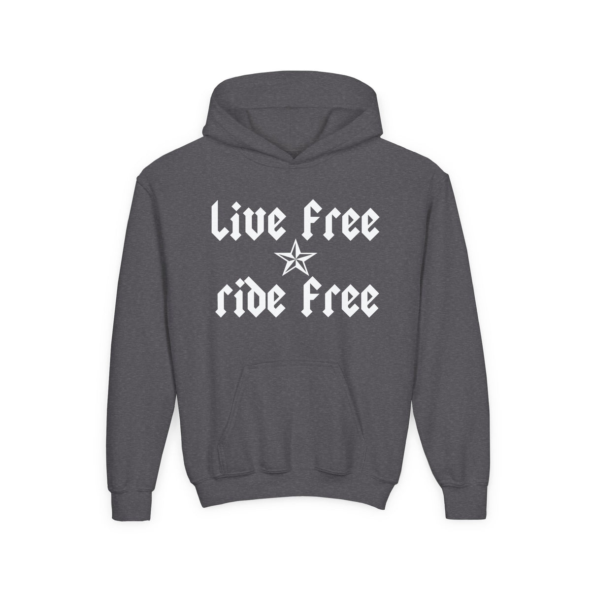 Live Free Ride Free - Youth Heavy Blend Hooded Sweatshirt