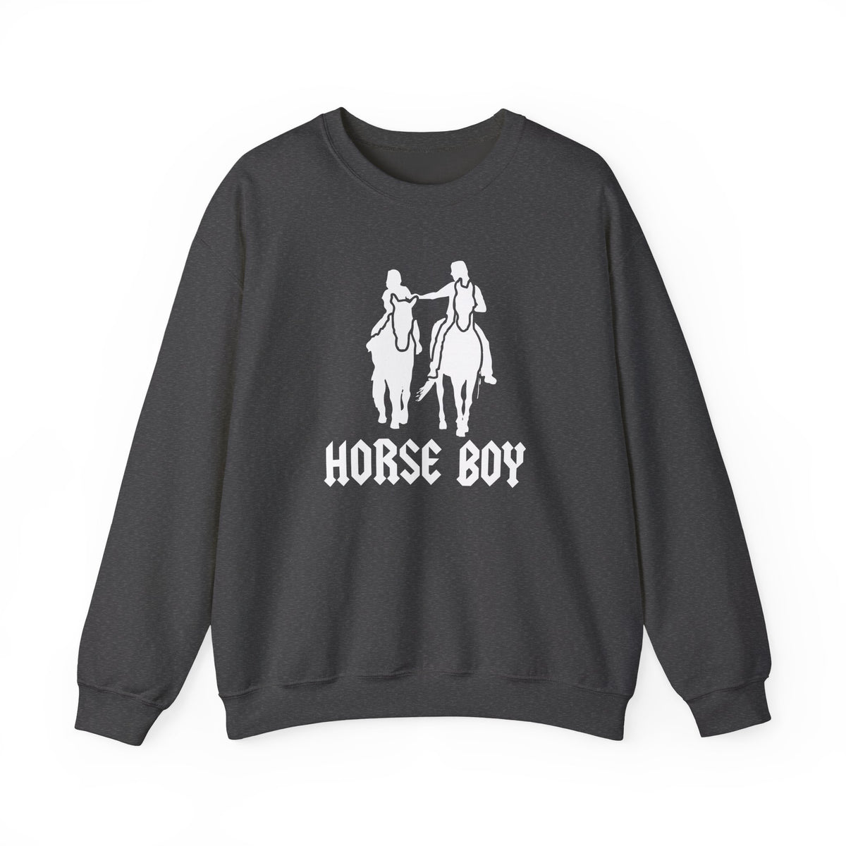 Horse Boy Crewneck Sweatshirt — Live Free, Ride Free on back