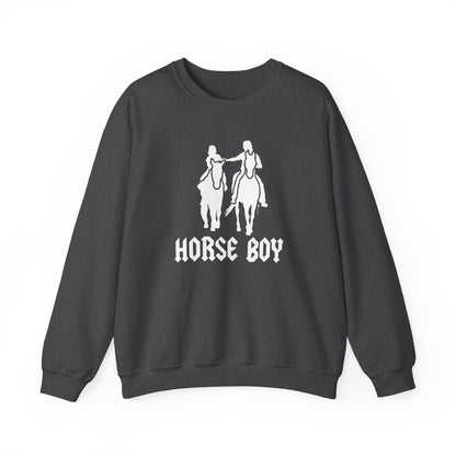 Horse Boy Crewneck Sweatshirt — Live Free, Ride Free on back