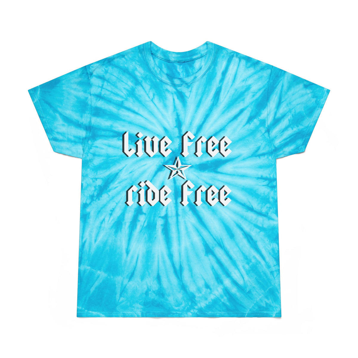 Live Free Ride Free - Tie-Dye Tee, Cyclone