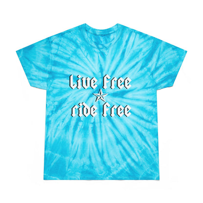 Live Free Ride Free - Tie-Dye Tee, Cyclone