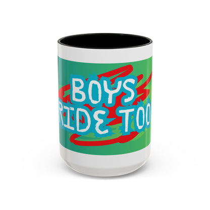 Boys Ride Too - US -  Coffee Mug (11, 15oz)
