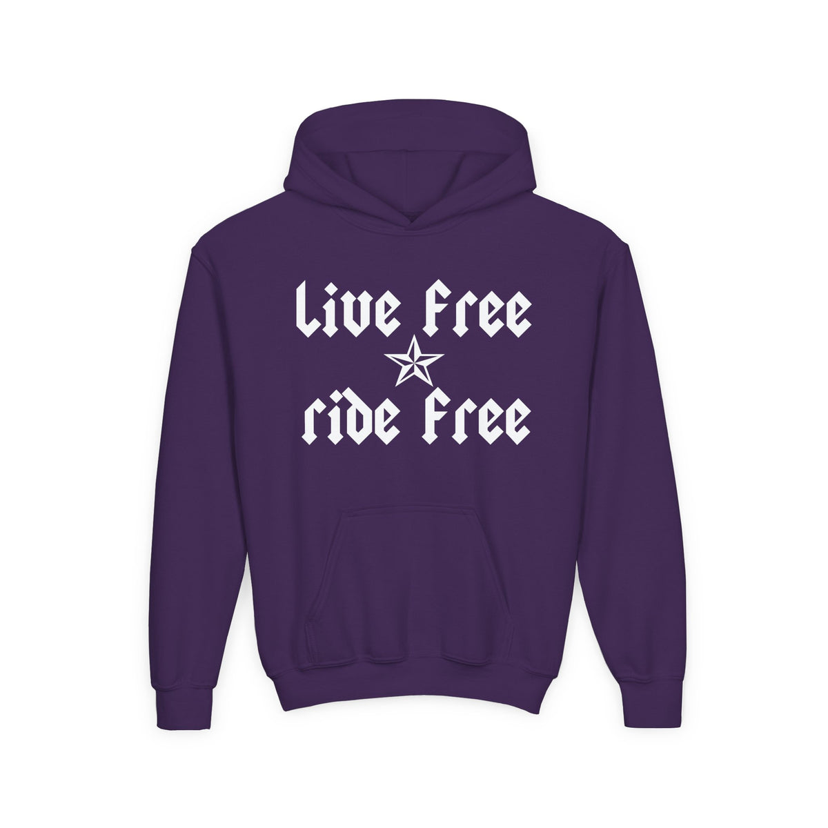 Live Free Ride Free - Youth Heavy Blend Hooded Sweatshirt