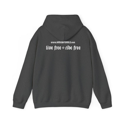 Horse Boy - Live Free Ride Free - Unisex Heavy Blend™ Hooded Sweatshirt
