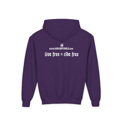 Live Free Ride Free - Youth Heavy Blend Hooded Sweatshirt