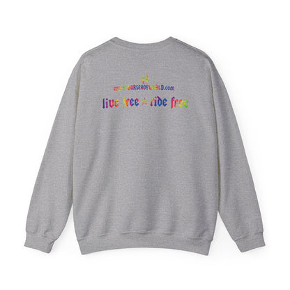 Live Free Ride Free Tie Dye Unisex Heavy Blend™ Crewneck Sweatshirt