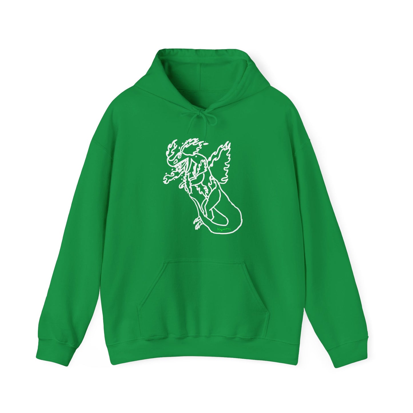 FireBlizzard - Designed by Kyrion age 7 - white - Unisex Heavy Blend™ Hooded Sweatshirt