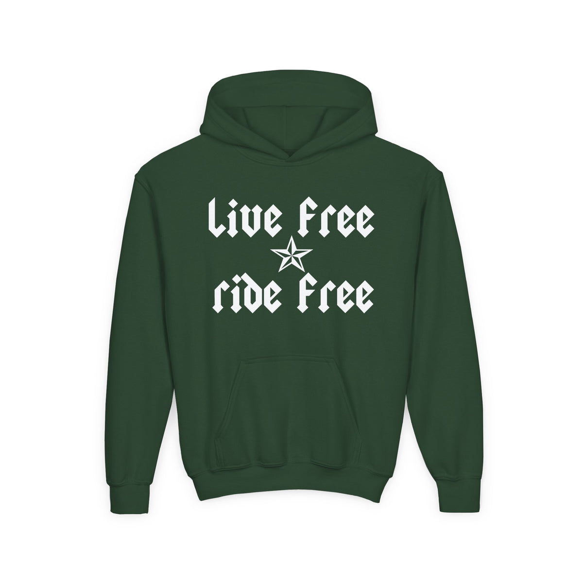 Live Free Ride Free - Youth Heavy Blend Hooded Sweatshirt