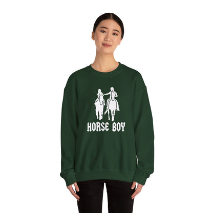 Horse Boy Crewneck Sweatshirt — Live Free, Ride Free on back