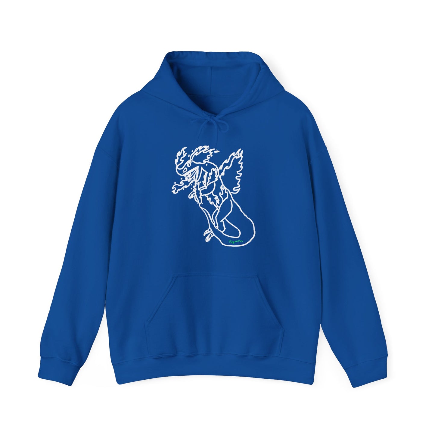FireBlizzard - Designed by Kyrion age 7 - white - Unisex Heavy Blend™ Hooded Sweatshirt