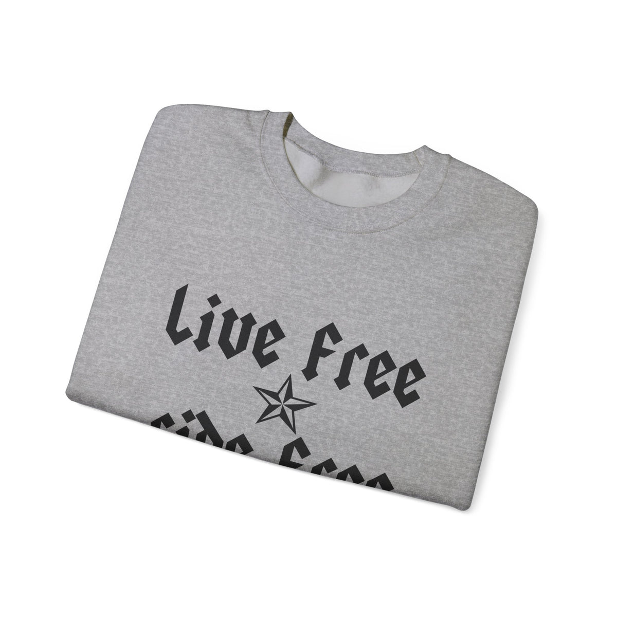 Live Free Ride Free - Dark Letters - Unisex Heavy Blend™ Crewneck Sweatshirt