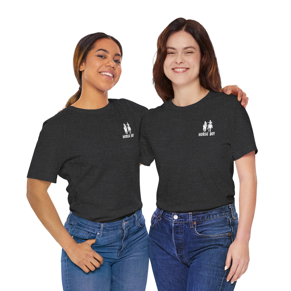 Horse Boy Small White Logo T-Shirt