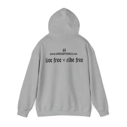 Horse Boy - Live Free Ride Free - Unisex Heavy Blend™ Hooded Sweatshirt